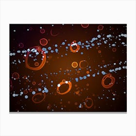 Abstraction Orange Rings Canvas Print