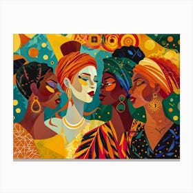 Three African Women Canvas Print