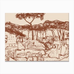 Italian Landscape Canvas Print