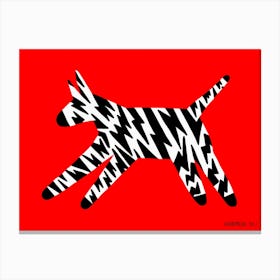 Electric Zebra Canvas Print