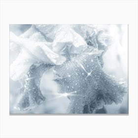 Glass Crystal Flower With Shine Canvas Print