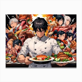 Chef Holding A Plate Of Food 1 Canvas Print