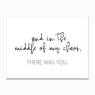 And In The Middle Of My Chaos Canvas Print