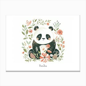 Little Floral Panda 2 Poster Canvas Print