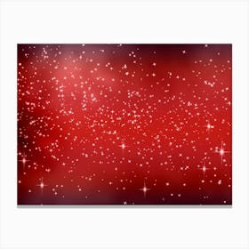Red Light Shade Shining Star Background Canvas Print
