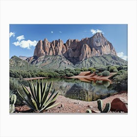 Cactus Pond Canvas Print