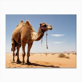 Camel In The Desert 34 Canvas Print