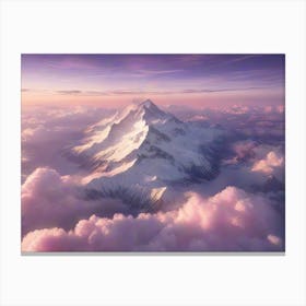 Alps Mountain In The Clouds Canvas Print