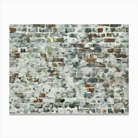 Distressed Brick Tile 12 Canvas Print