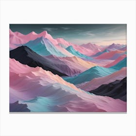 Abstract Mountain Landscape 1 Canvas Print