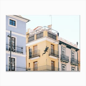 Lizard on colorful building // Valencia, Spain, Travel Photography Canvas Print