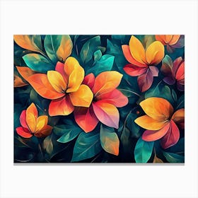 Colorful Flowers 8 Canvas Print