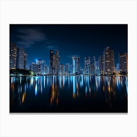 Urban Skyline With Skyscrapers 1 Canvas Print