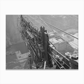 Looking From Main Tower From Which Aerial Tram And Supply Buckets Are Operated, Shasta Dam, Shasta County Canvas Print