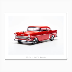 Toy Car 55 Chevy Bel Air Gasser Red Poster Canvas Print