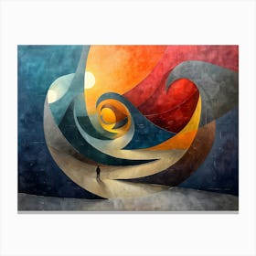 Abstract Painting Theme, Cubism Canvas Print