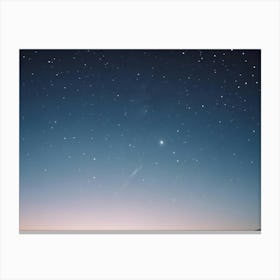 Night Sky Filled With Stars And A Shooting Star Streaking Across The Horizon Canvas Print