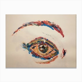 Colourful abstract eye Canvas Print