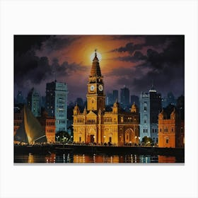 City At Night Canvas Print