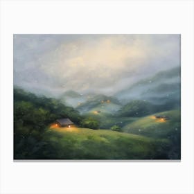 Night In The Valley Canvas Print