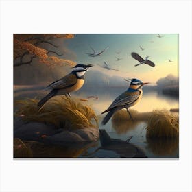 Birds In The Sky Canvas Print