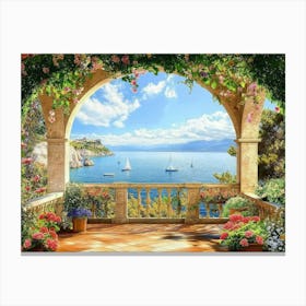 Beautiful Sea View Landscape Canvas Print