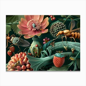 Still Life 3d Painting Insect Robot 1 Canvas Print