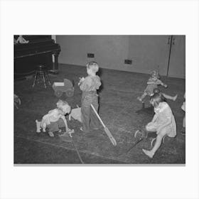 Children Of Agricultural Laborers Playing At The Wpa (Work Projects Administration) Nursery School At The Canvas Print