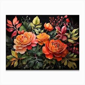 Default A Stunning Watercolor Painting Of Vibrant Flowers And 2 (2) (1) Canvas Print