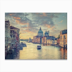 Grand Canal In The Morning Canvas Print
