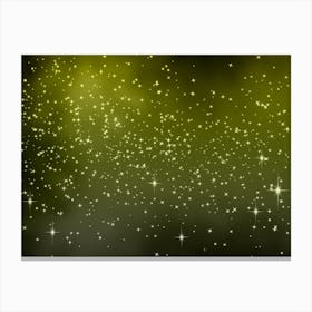 Light Green Shade Shining Star Background Canvas Print
