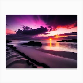 Sunset On The Beach 901 Canvas Print