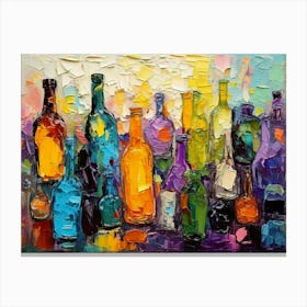 Coloured Bottles Abstract - AfriDesigns Canvas Print