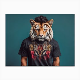 Tiger man Canvas Print