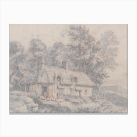 Cottage In Herefordshire, David Cox Canvas Print