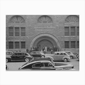 In Front Of Pilgrim Baptist Church On Easter Sunday, South Side Of Chicago, Illinois By Russell Lee Canvas Print