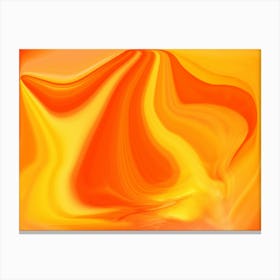 Abstract Orange and Yellow pattern painting Canvas Print