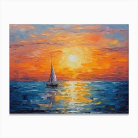 Sunset Sailboat Canvas Print