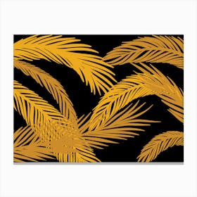 Gold Palms Canvas Print