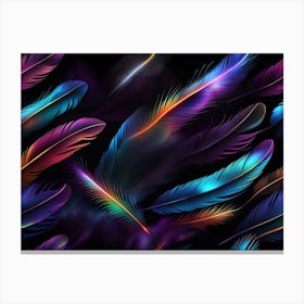 Colorful Feathers 10 Canvas Print