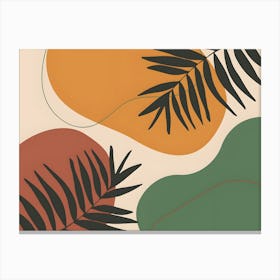 Abstract Tropical Leaves Canvas Print