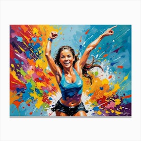 Girl Athlete Canvas Print