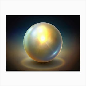Golden Egg With Light Rays Canvas Print