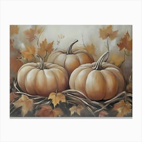 Three Pumpkins 2 Canvas Print