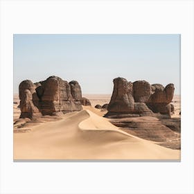 Rocks And Dunes In The Desert Canvas Print