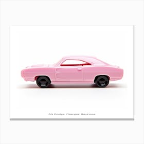Toy Car 69 Dodge Charger Daytona Pink Poster Canvas Print