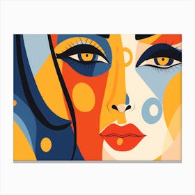 Abstract Of A Woman'S Face Canvas Print