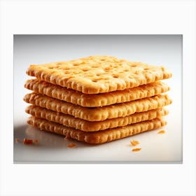 Crackers On A White Background Canvas Print