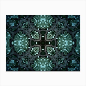 Modern Abstraction Emerald Pattern 2 Canvas Print