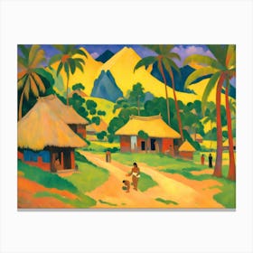 Paul Gauguin Art Prints Fijian Village Canvas Print